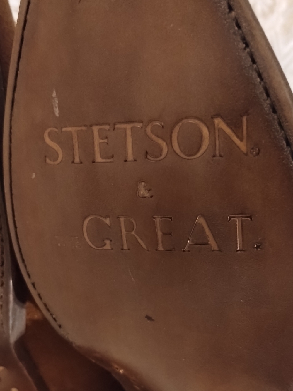 The GREAT X Stetson Suede Floral Cowboy Boots NIB 7 - Picture 11 of 11